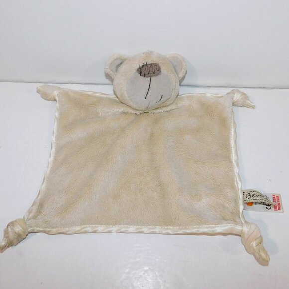 Mini Mode Tan Brown Teddy Bear BERTIE plush Security Blanket Baby Lovey Nunu - Picture 1 of 7
